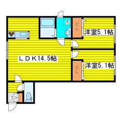 環状通東駅 徒歩12分 2階の物件間取画像